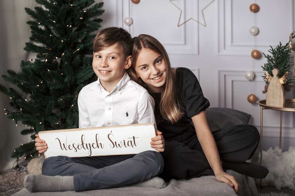 Sesja świąteczna w studiu pod Warszawą