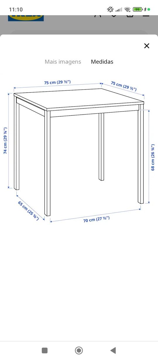 Mesa Ikea Jantar Branca