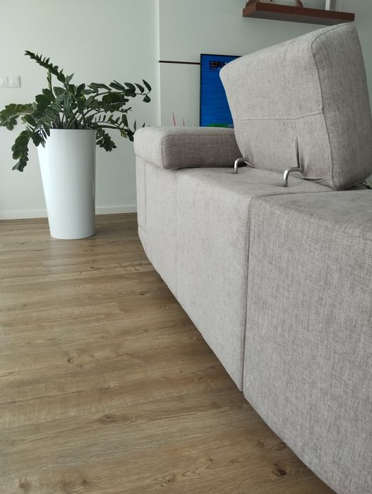 Sofa canto forrado a tecido de qualidade  espumas de alta densidade  p