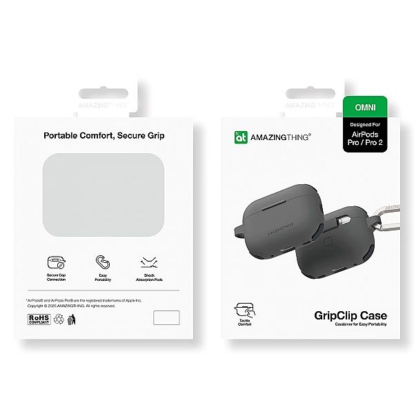 Etui silikonowe AMAZINGTHING Omni Case do AirPods Pro 2 - czarne