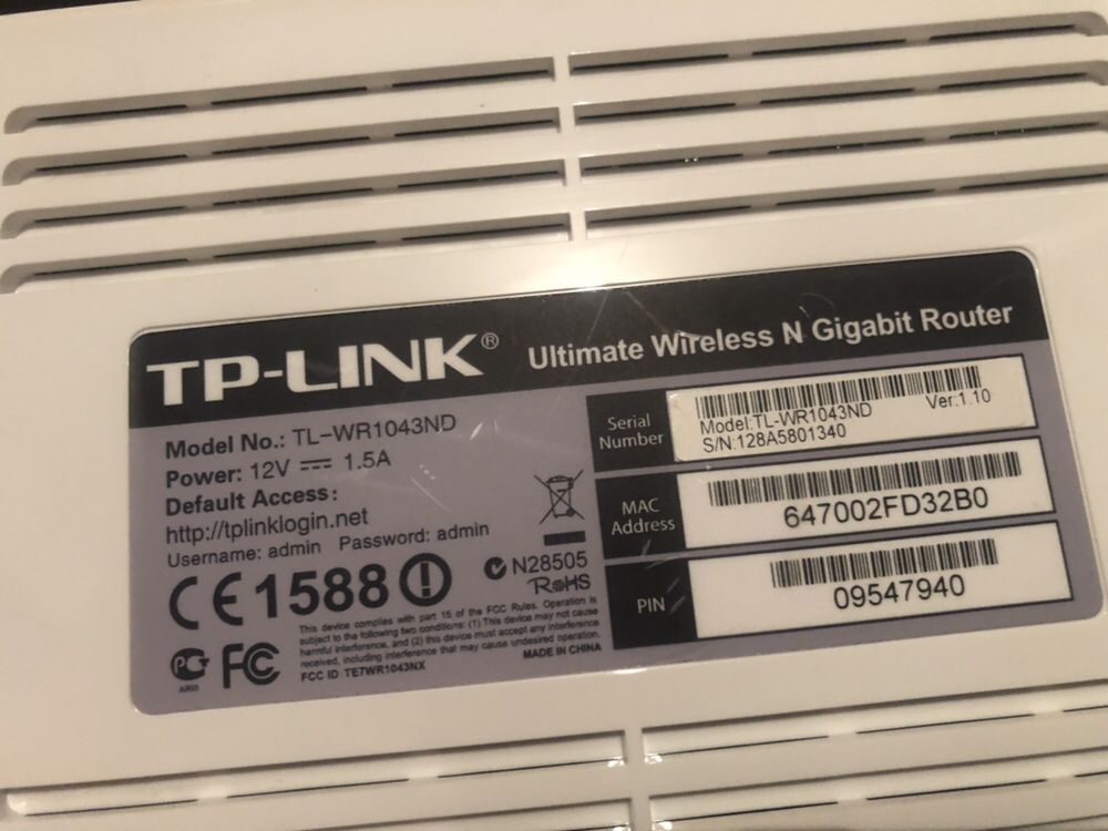 Gigabyte Router TP Link TL-WR1043ND