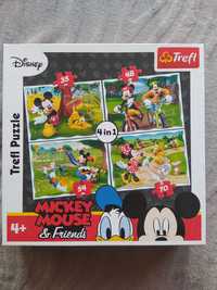 Puzzle nowe 4 w1 Mickey Mouse & friends
