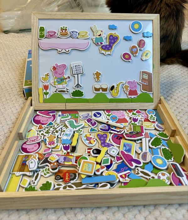 Peppa pig tablica magnetyczna. Duży zestaw