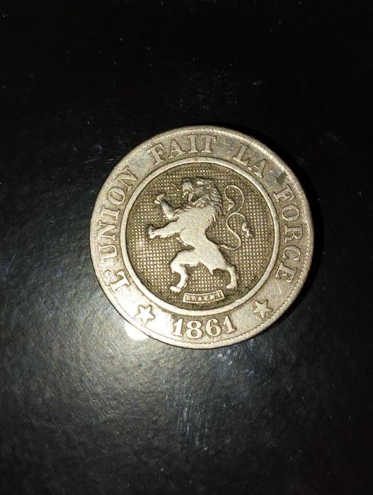 2 Moedas de 10 Centimes, 1861 e 1894 da Bélgica