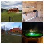 Domki na Mazurach caloroczne,sauna i jacuzzi,  plac zabaw.