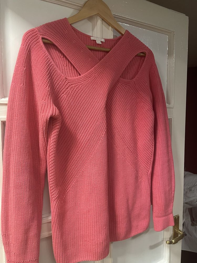 Sweter marki COS lososiowy bawelna100% r. L