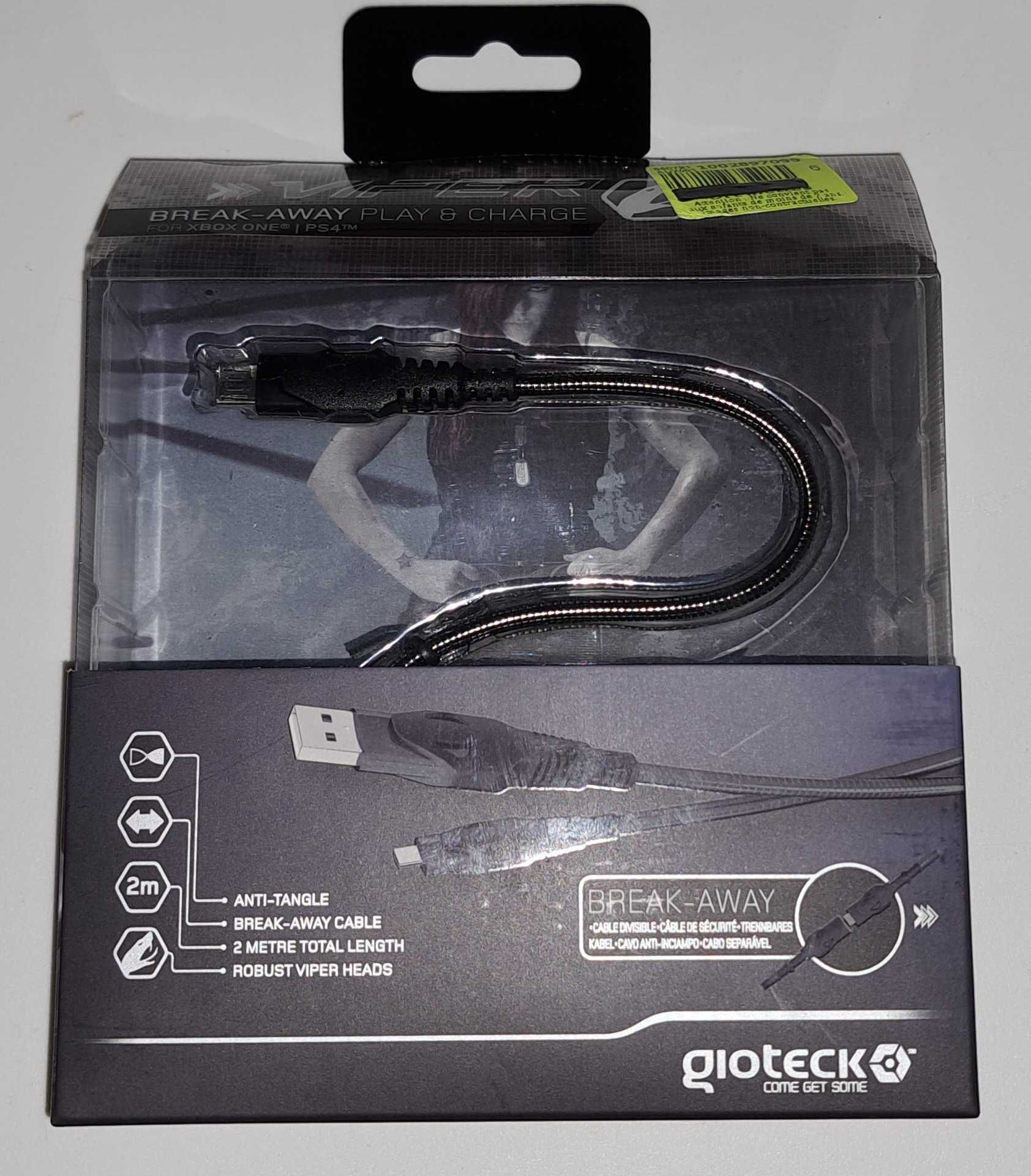 Gioteck TX-Viper Anti-Twist Play and Charge Break do Xbox One i PS4