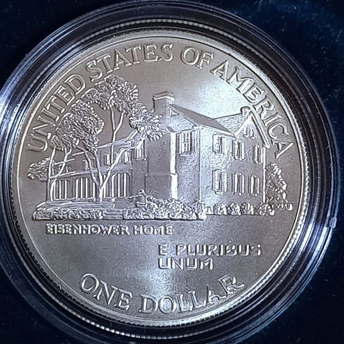 Долар США" 100 років від народження Ейзенхауера" 1990р.СРІБЛО. Набір.