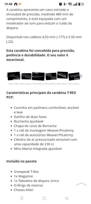 Pcp Snowpeak t-rex 5.5mm