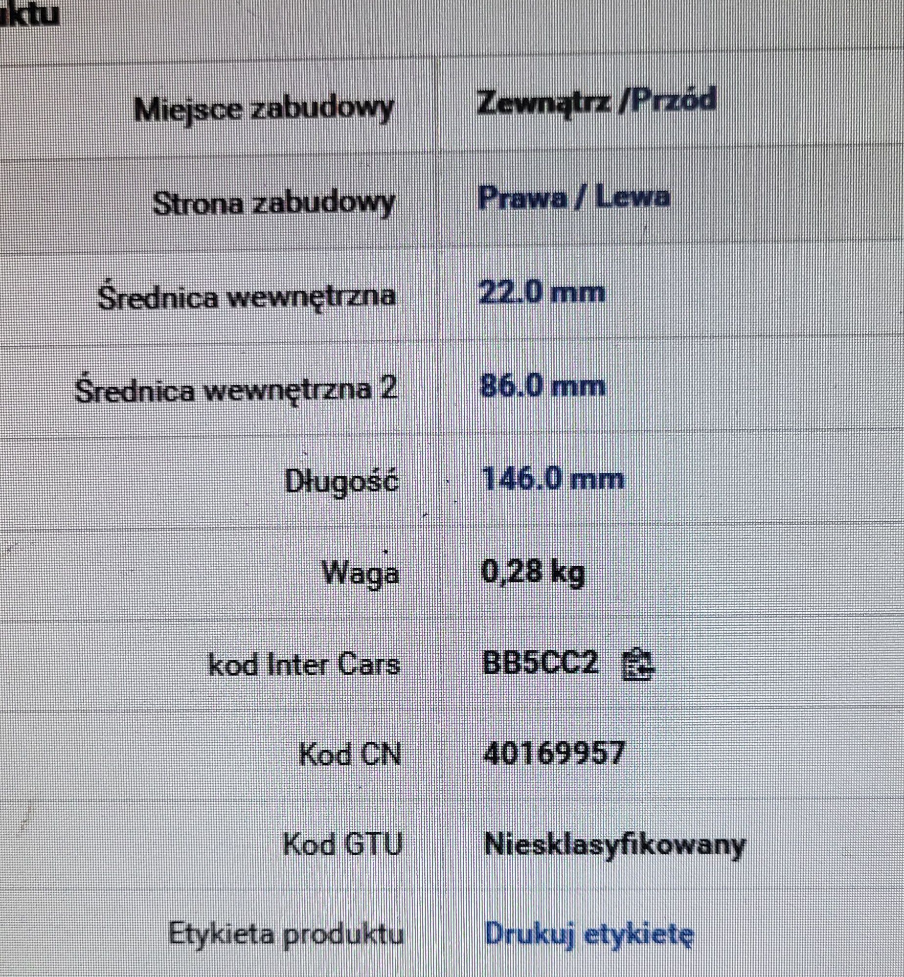 Osłona przegubu Iveco Daily Citroen DS 3 DS 4 SKF VKJP 01001