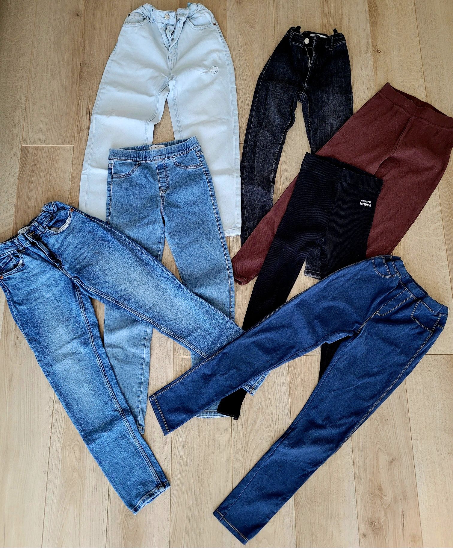 Ubrania dla dziewczynki Zara, Mango, Benetton, CA, rozm. 152.