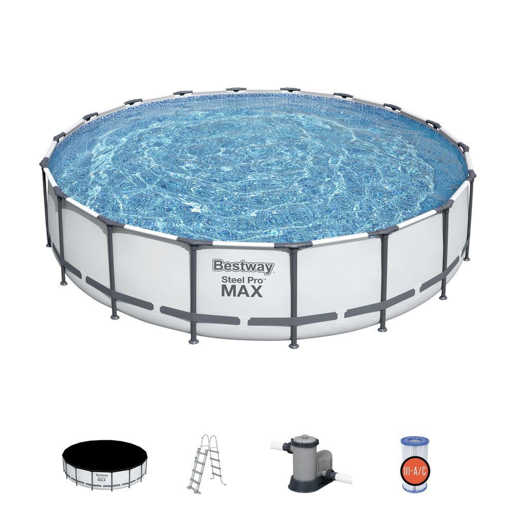 Basen stelażowy ogrodowy Bestway Steel Pro Max 549x122cm z pompą PROM0