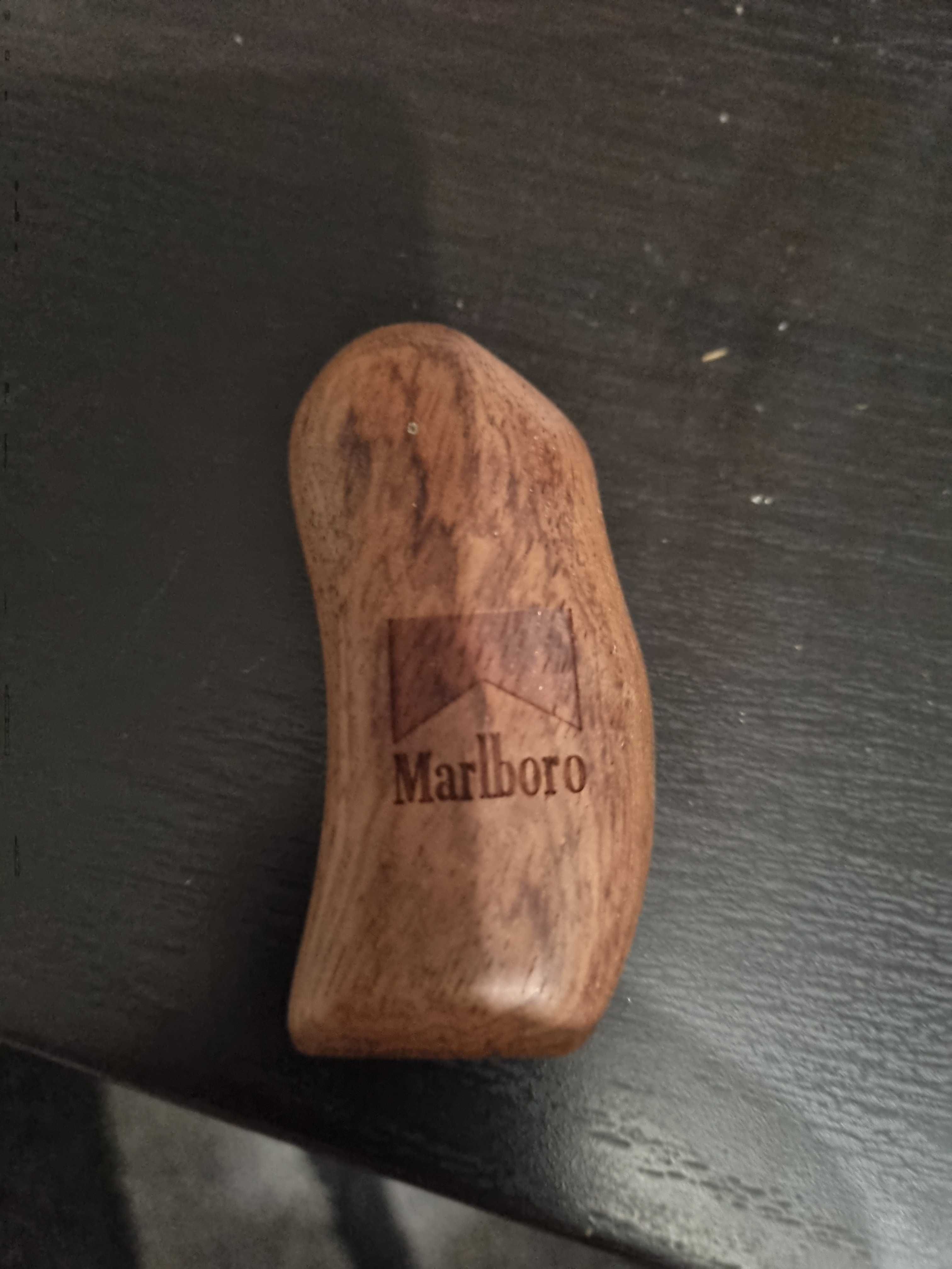 Vintage capa isqueiro Marlboro em madeira
