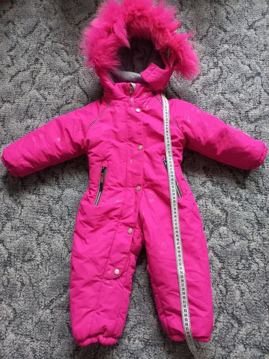 Комбінезон рожевий, теплий, на зиму