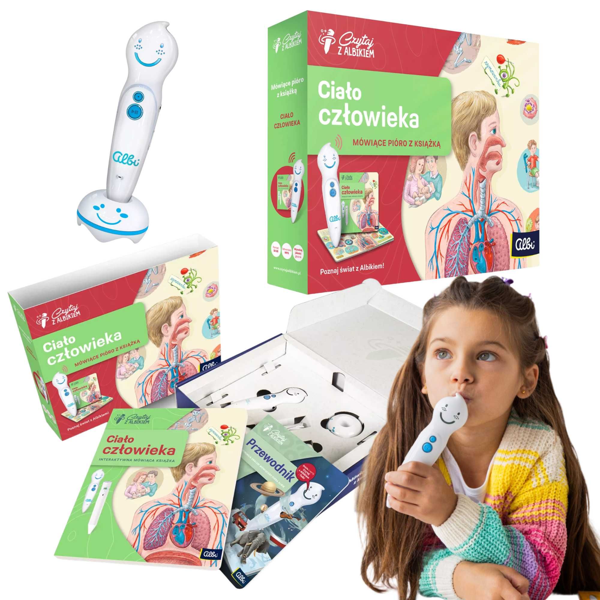Albik Ciało Człowieka 5+ Interaktywny Zestaw z Mówiącym Piórem NOWOŚĆ
