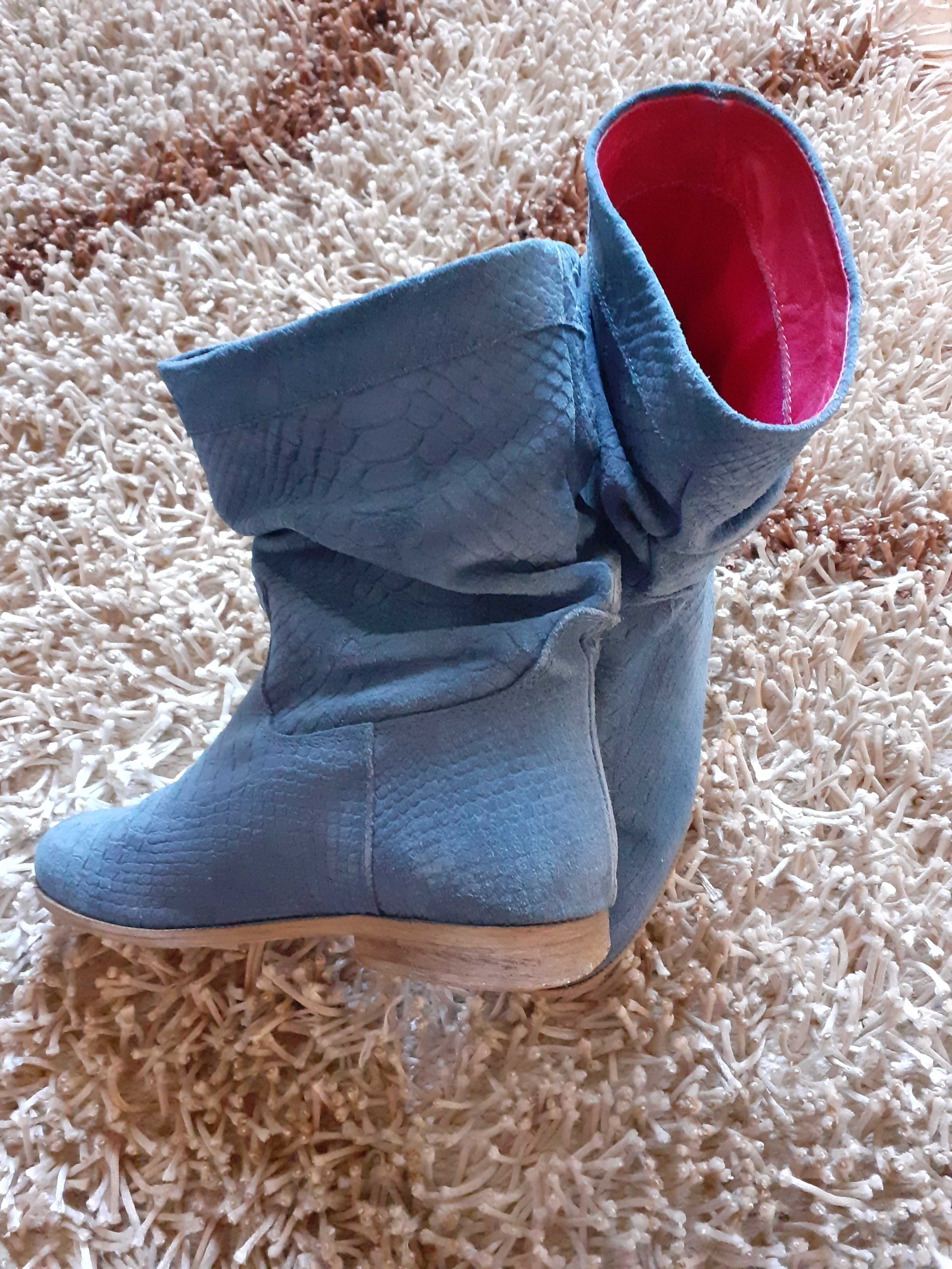 Botas rasas azul