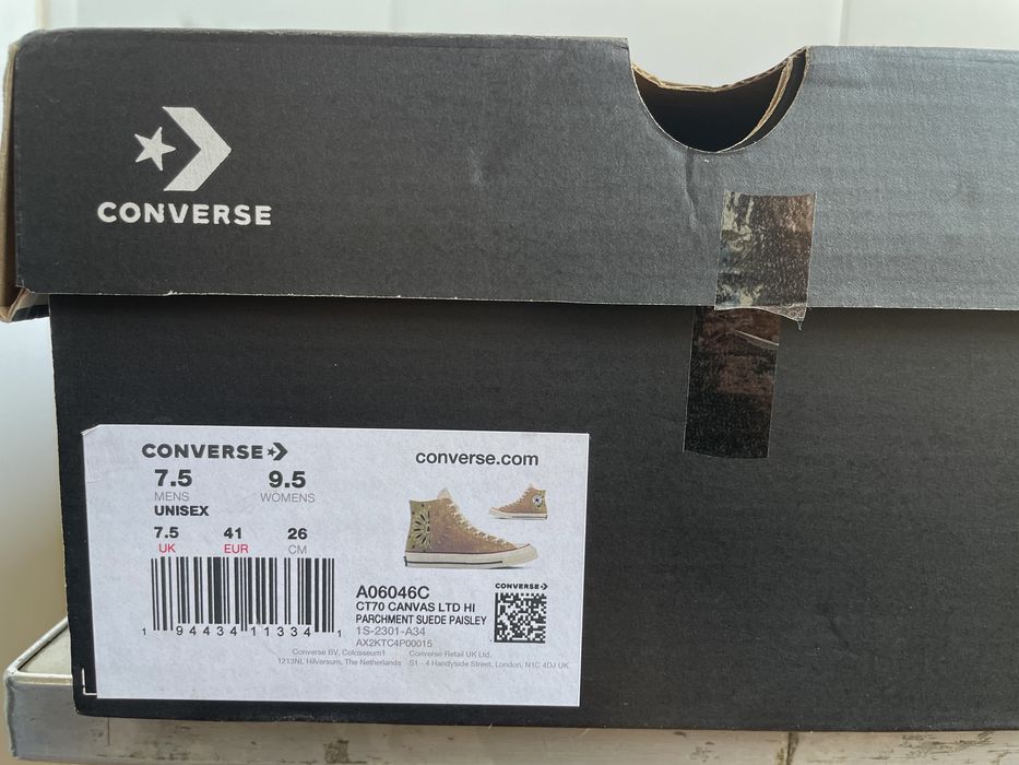 Converse Chuck 70 Canvas LTD High "Parchment Suede Paisley".