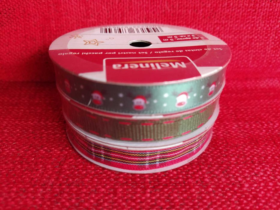 Conj. c/3 fitas coloridas 3x5m cada - largura 13mm - tecido poliester