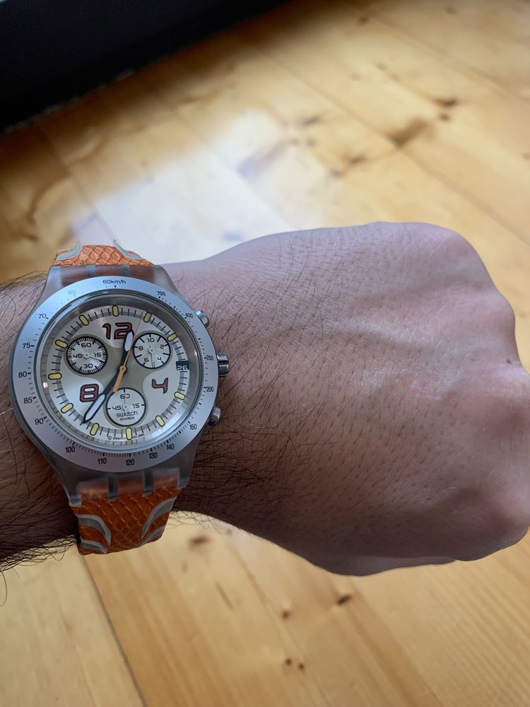 Relógio Swatch irony diaphane c/ movimento quartz