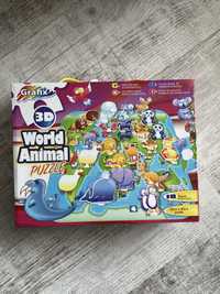 Puzzle 3d world animal zwierzęta świata figurki