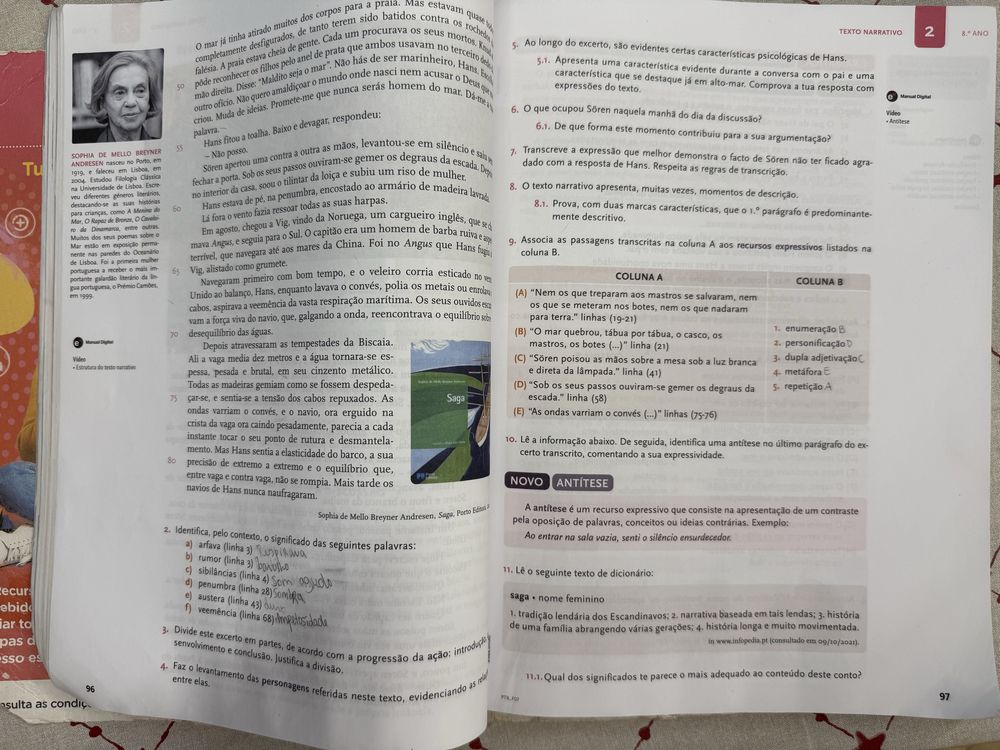 Português 8° Ano Manual
