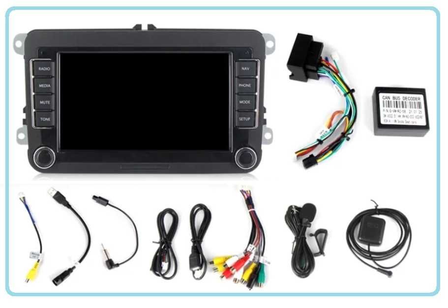 Магнитола Volkswagen, Skoda, Seat Android, USB, GPS, CarPlay