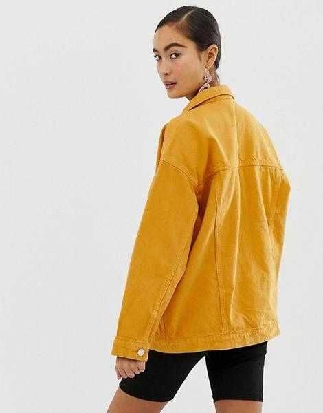 Джинсова куртка h&m жовта