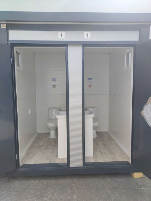 CAMPING pawilon toaleta budka kontener sanitarny wc socjalny kibel