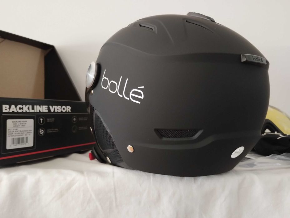 Kask narciarski Bolle Backline Visor Soft Black Silver L 59-61cm