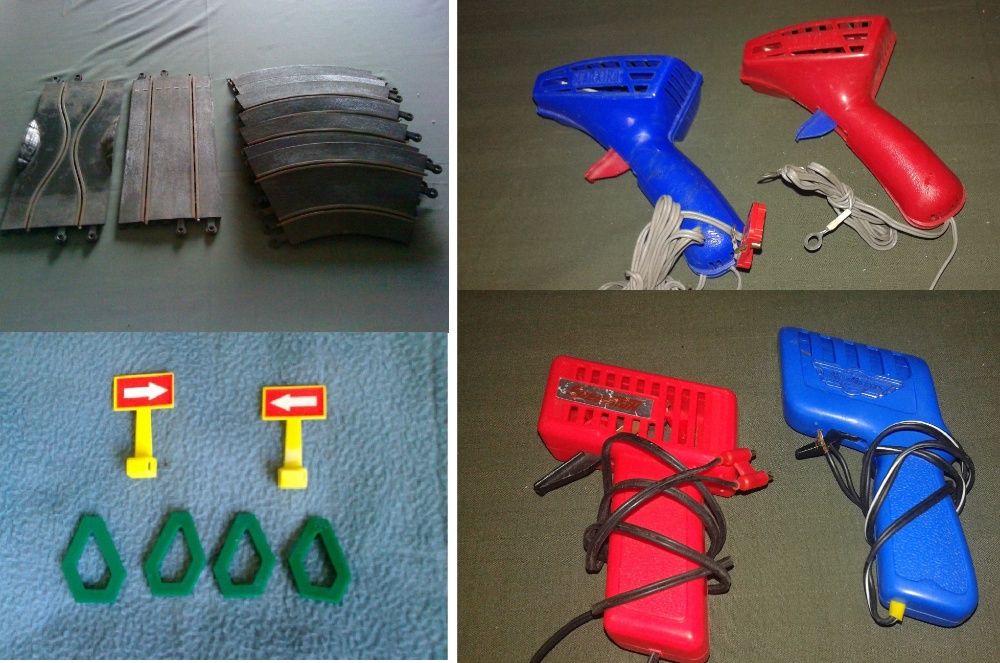 Brinquedos vintage: Carro Dickie e Acessórios de Pista Auto Scaletrix