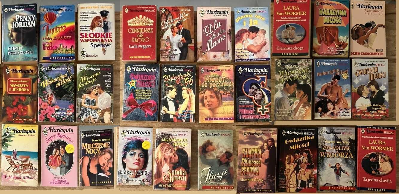 Seria różowa książek Harlequin Desire – 119 sztuk, 1 zł/1 szt