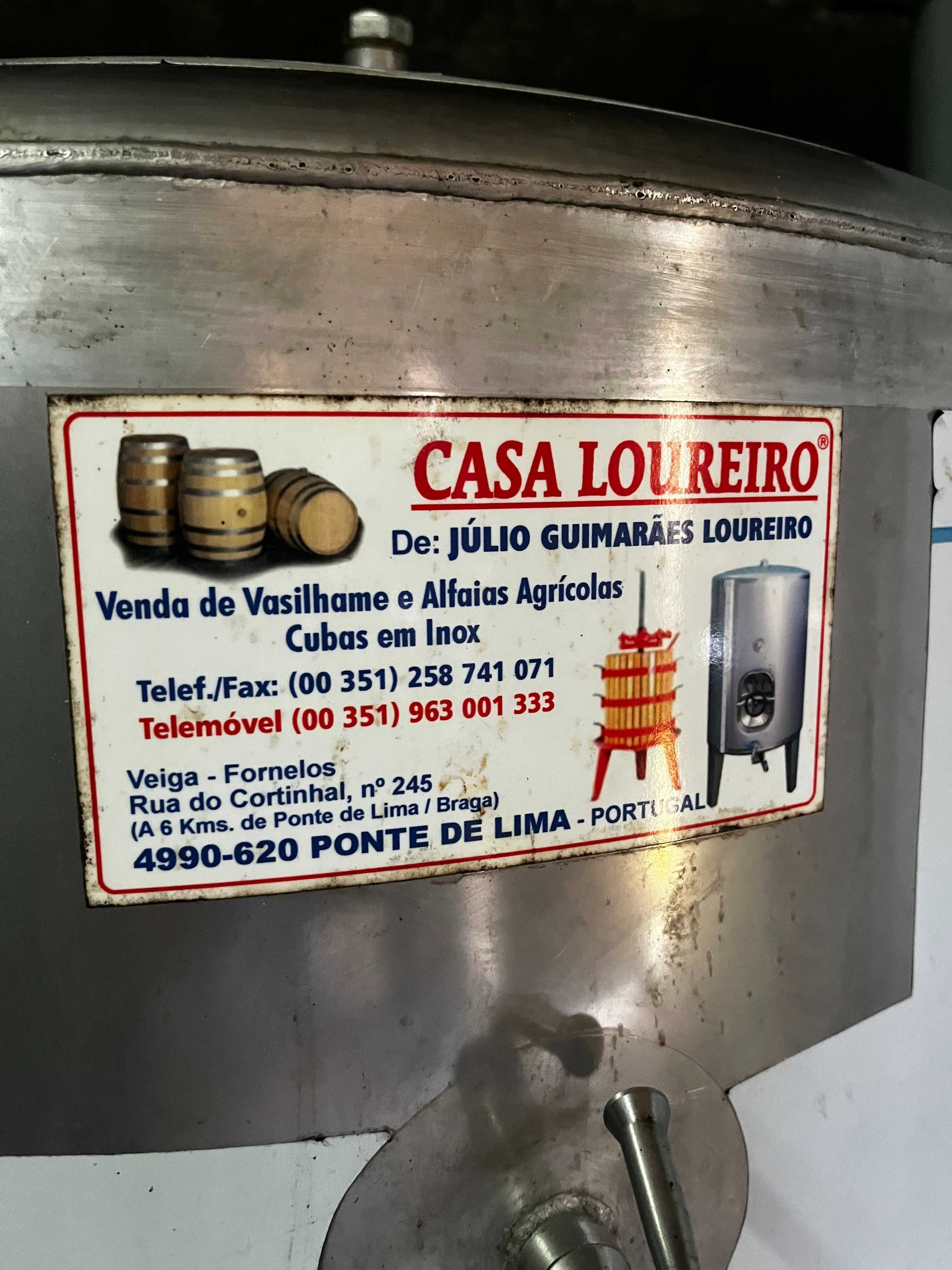 Pipas de vinho em Inox