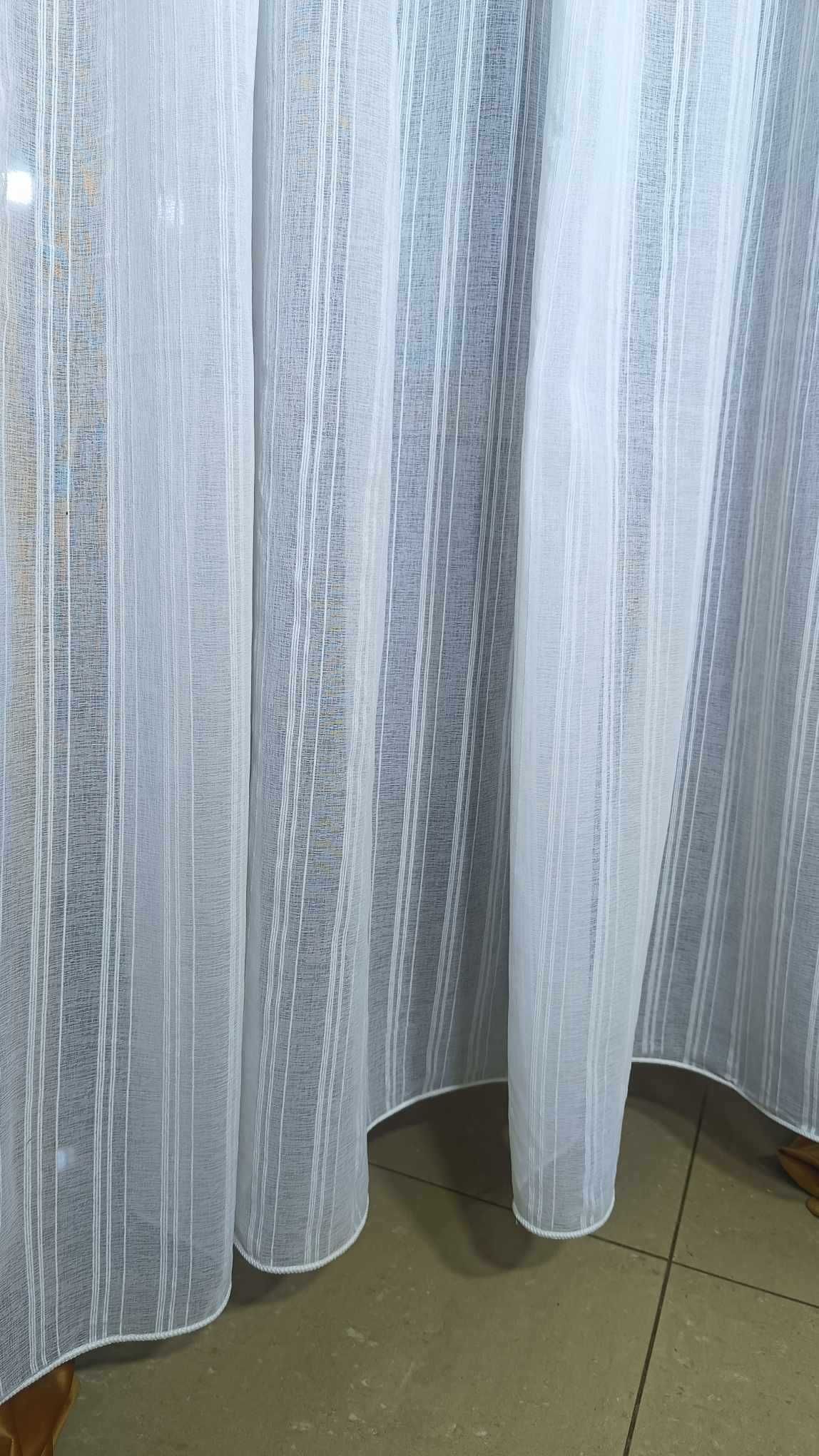 firanki z metra GRUBSZE biały+obciąż, zaciemn. wys 280 cm DOBRA CENA