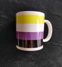 Kolorowy kubek non-binary pride lgbtqia cup