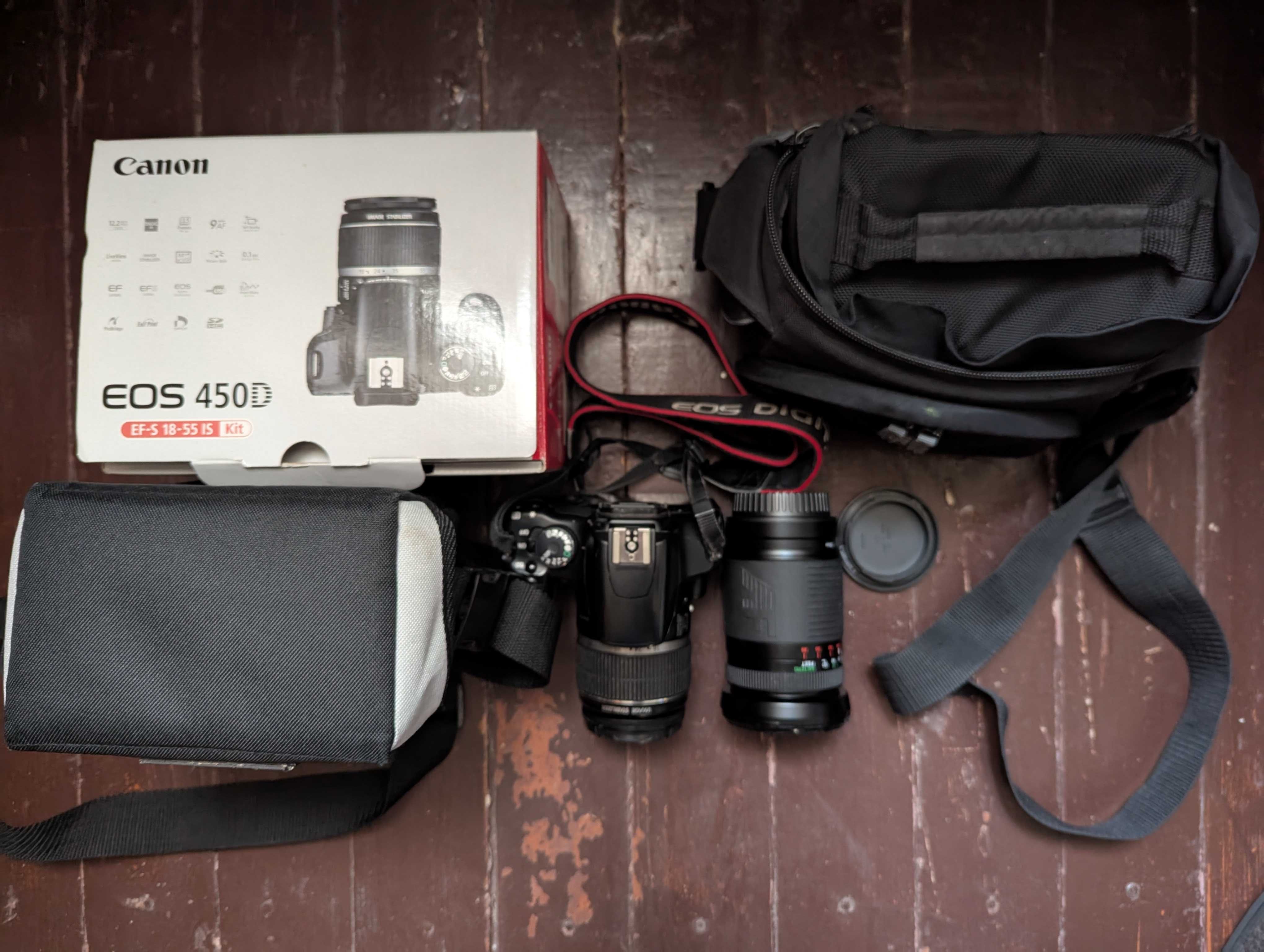 Фотоаппарат Canon EOS 450D + 2 объектива + видеокамера