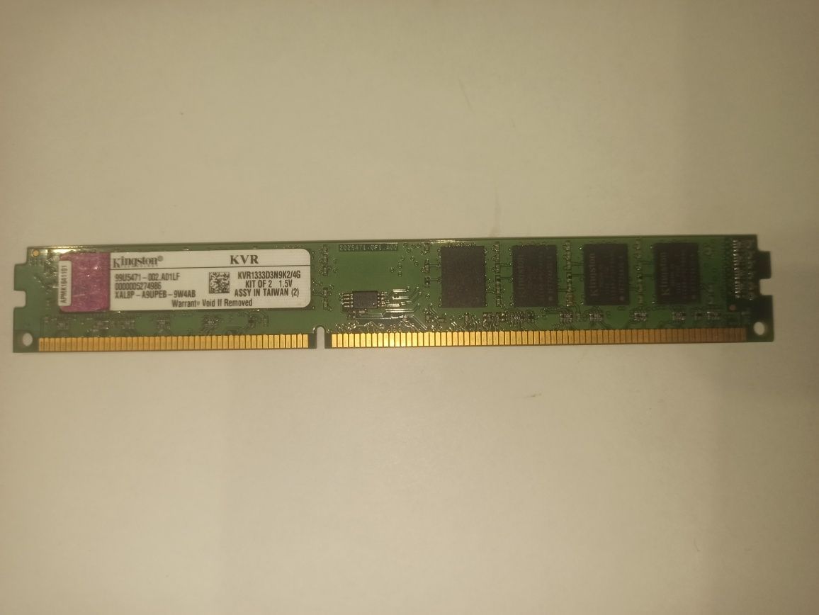 Pamięć RAM Kingston DDR3 2GB 1333MHz KVR133D3N9K2