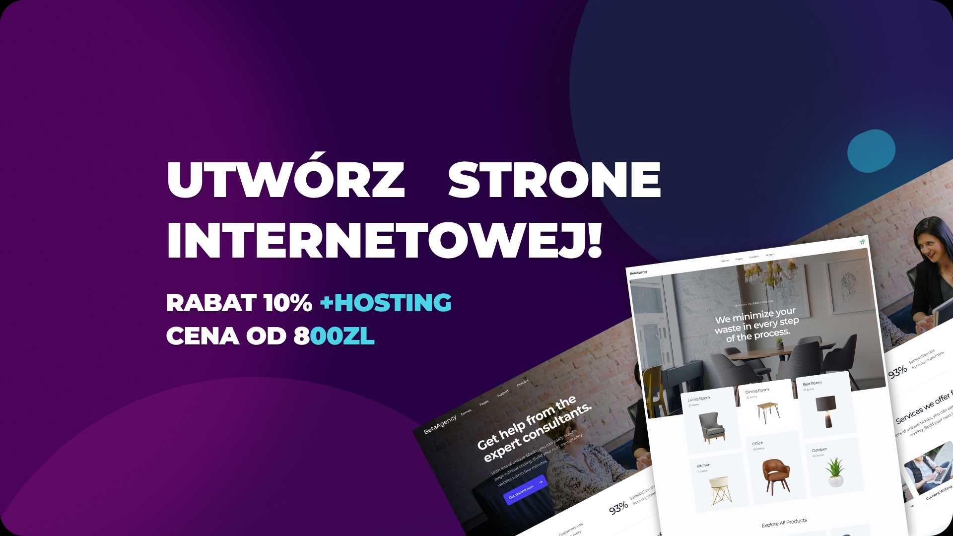 Utwórz z nami strone internetowej! Wordpress, React, Next,WebFlow etc