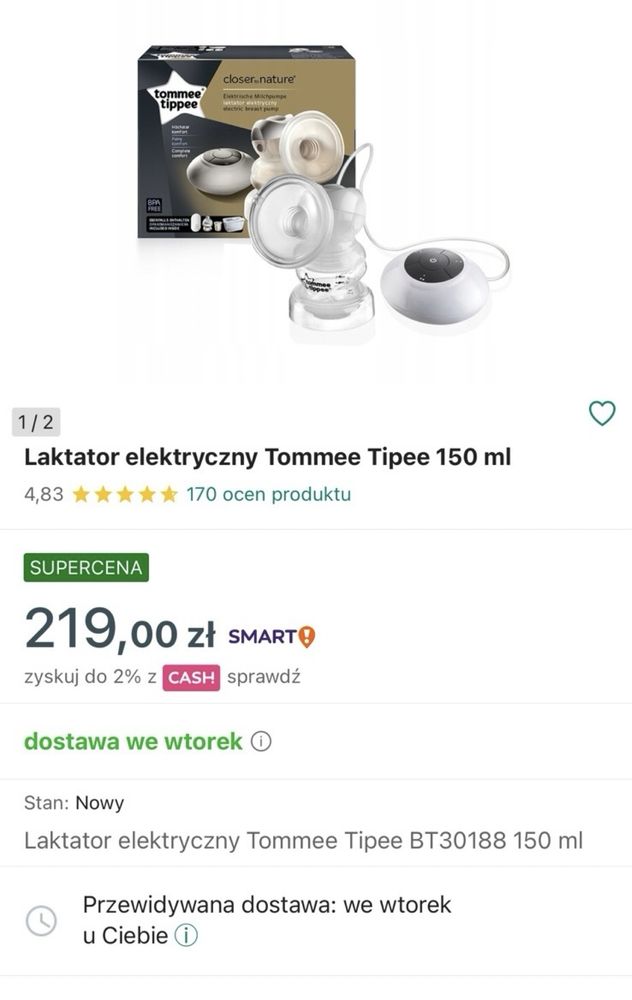 Laktator elektryczny Tommee Tippee