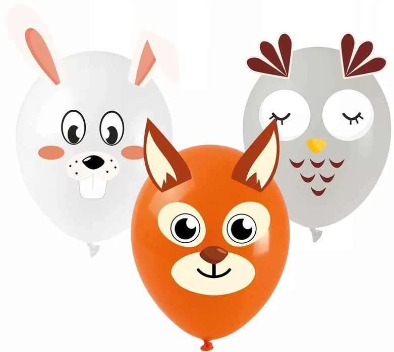 Balony Leśne zwierzątka zrób to sam 5szt