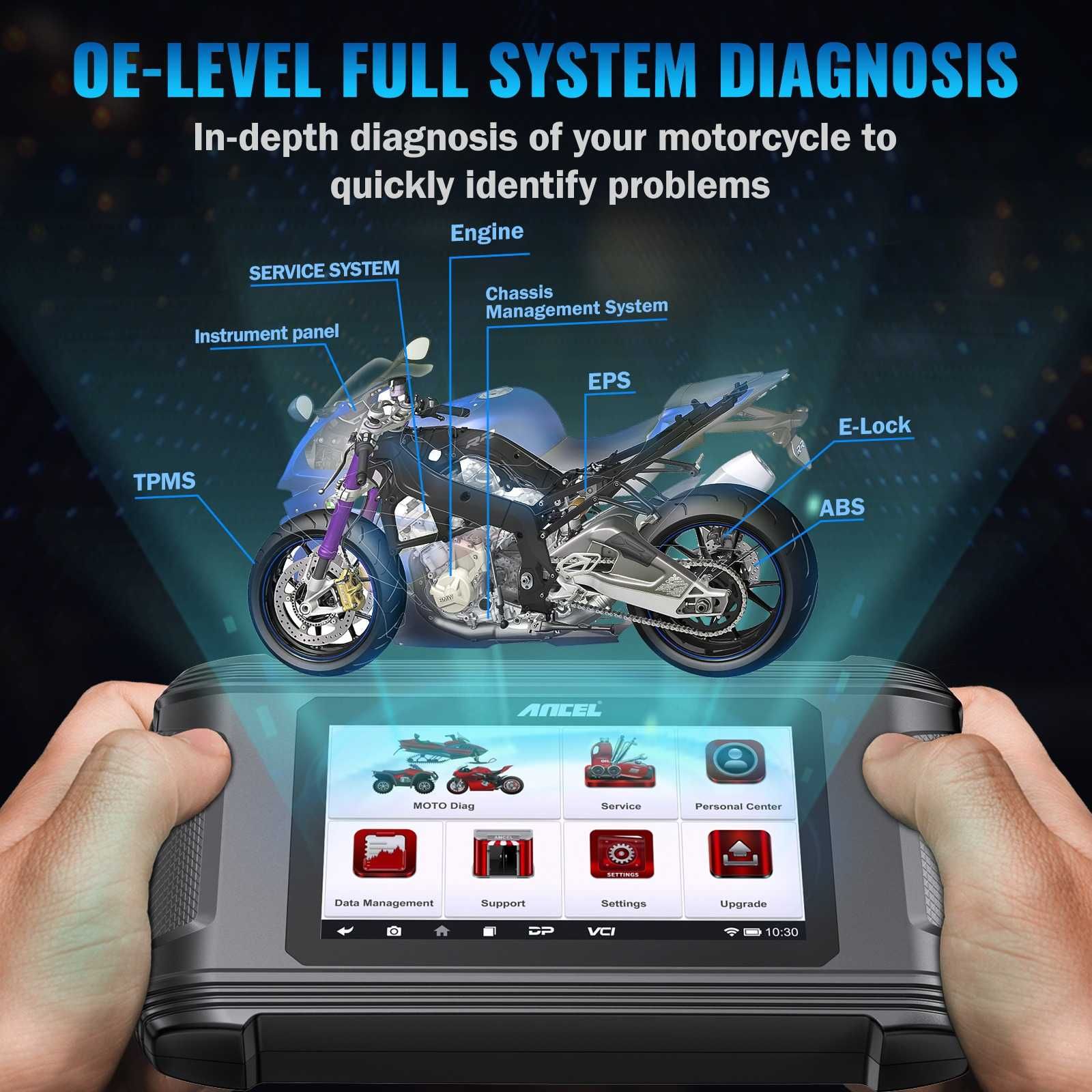 Skaner Diagnostyka motocykli Ancel MT500  j.Polski Motocykle