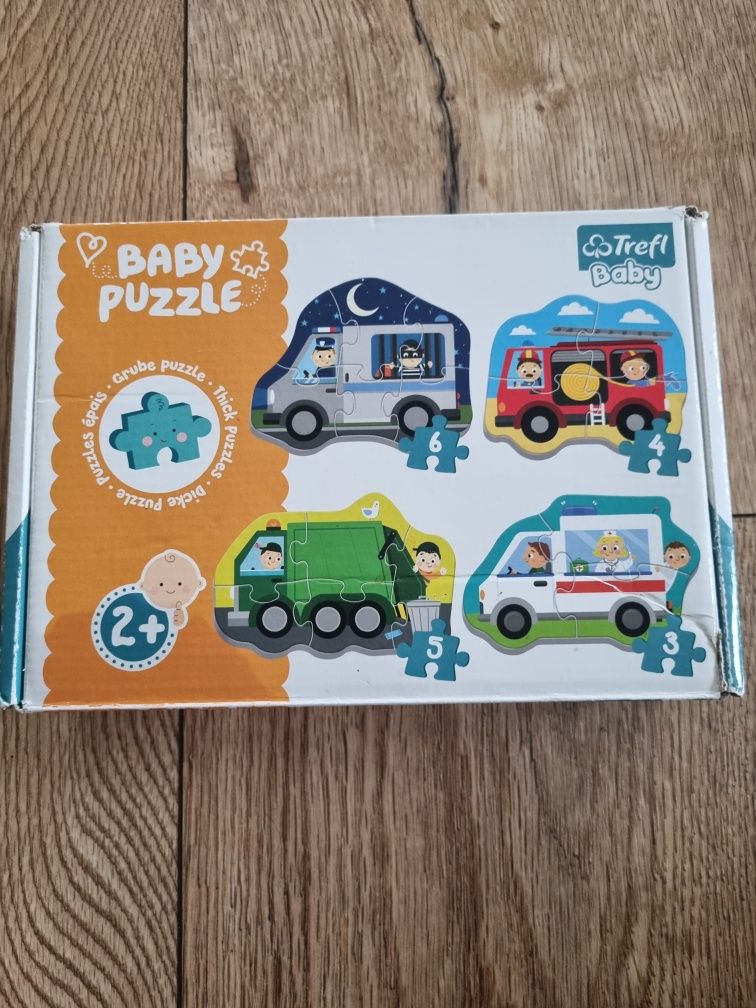 Baby puzzle pojazdy, pierwsze puzzle