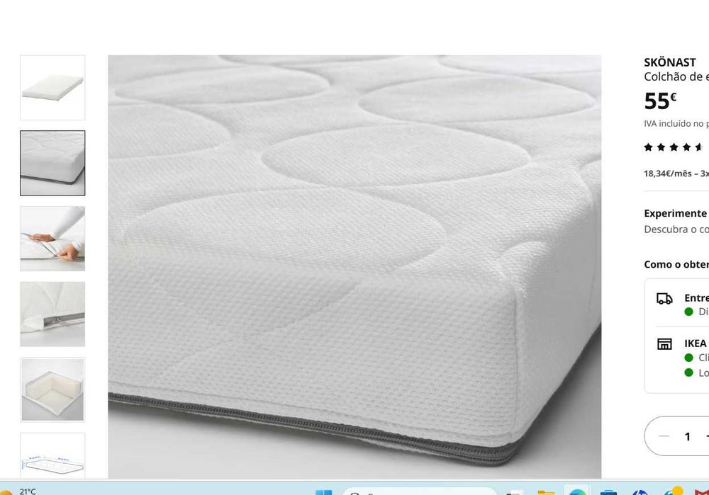 berço / cama grades + colchão