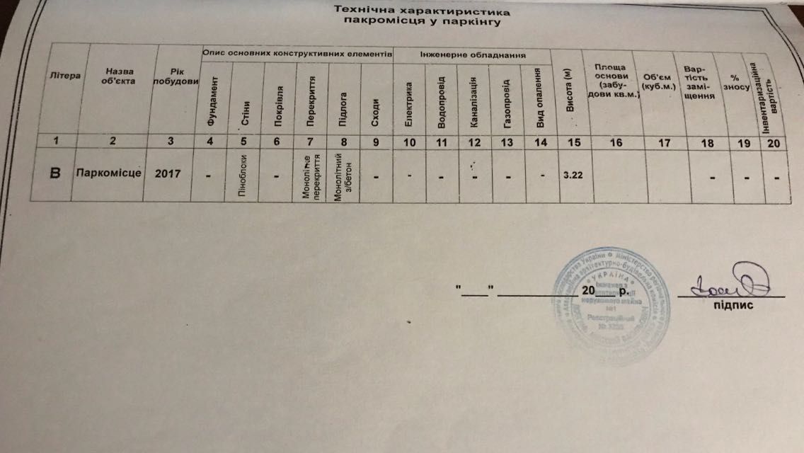 Продам велике паркомісце.Критий паркінг у багатоповерхів-ТРЦ"Монблан