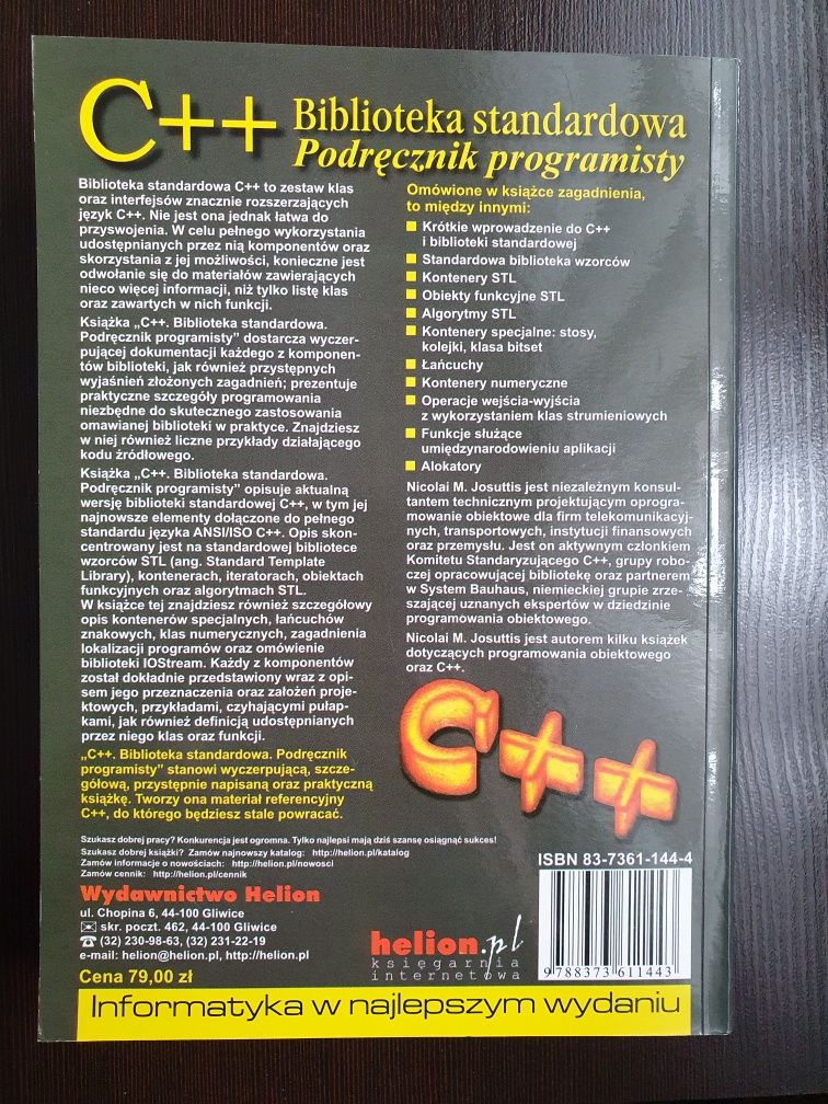 C++ Biblioteka standardowa. Podręcznik programisty, N. M. Josuttis