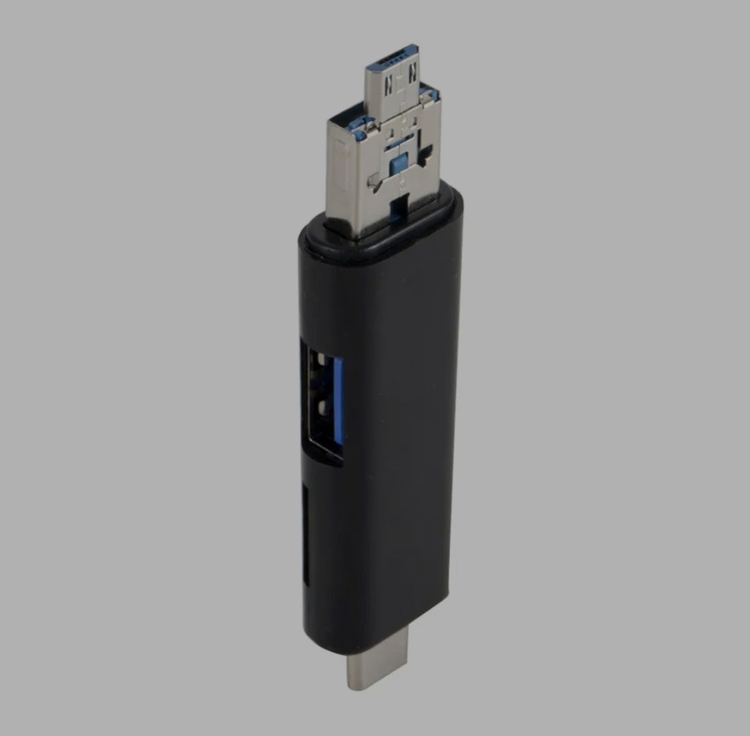 Кардридер Card Reader USB 2.0 OTG 5 в 1 Type-C, MicroSD