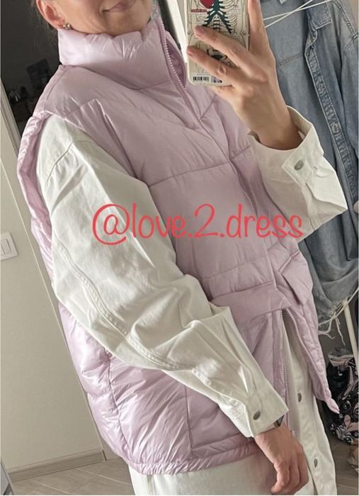 Жилет пуфер безрукавка жилетка куртка накидка вітровка дутик демі hm л