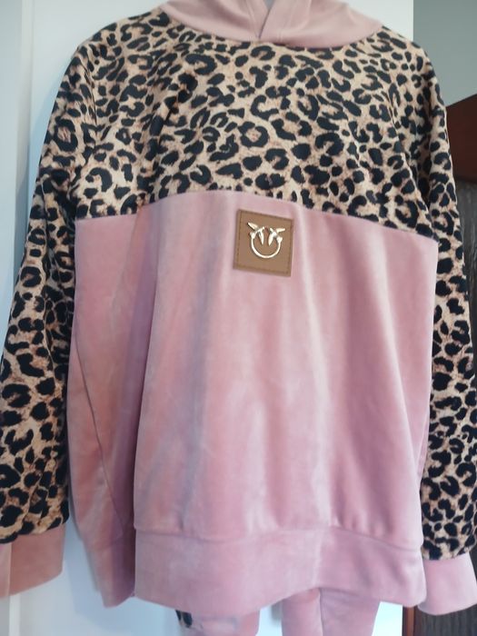 Dres panterka pudrowy roz 134