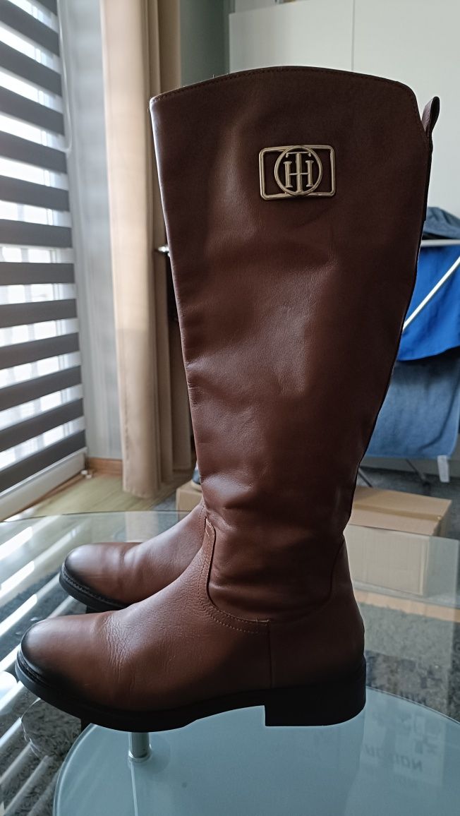 Tommy Hilfiger kozaki damskie roz 41 skóra naturalna