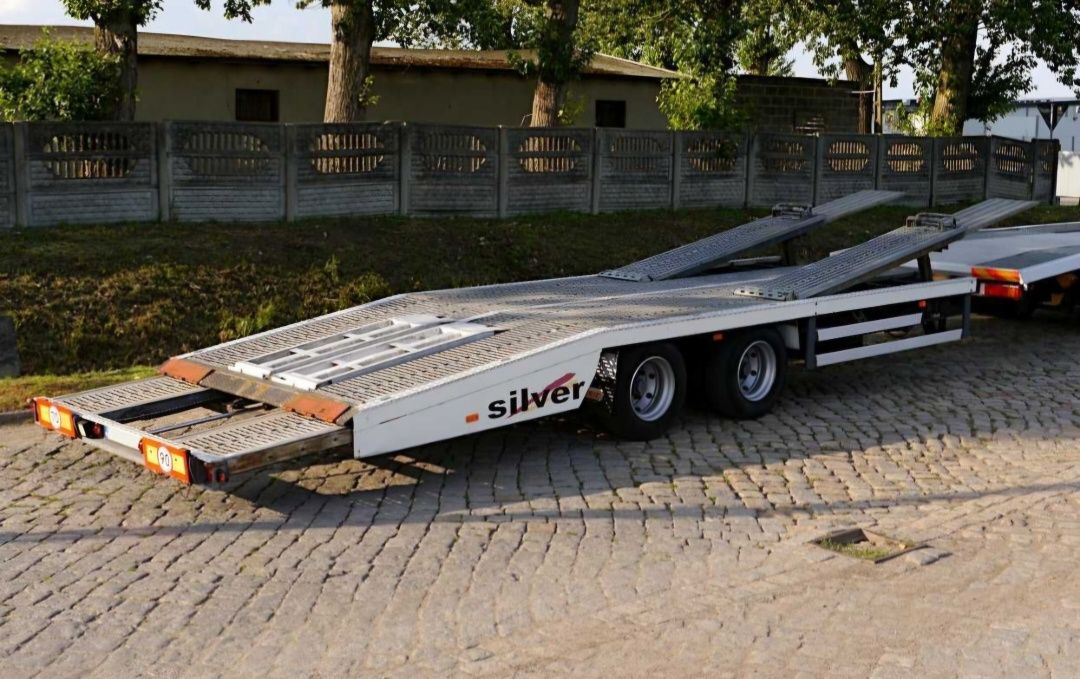 Przyczepa ciężarowa laweta tandem szuflada autotransporter lohr fv23%