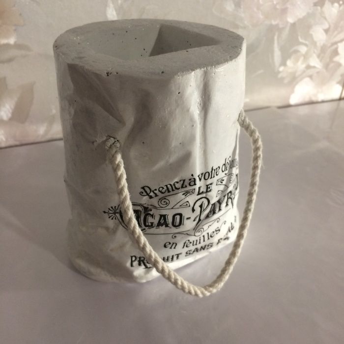 Горшок вазон подарок для женщины бетон кухня ванная мешок подставка
